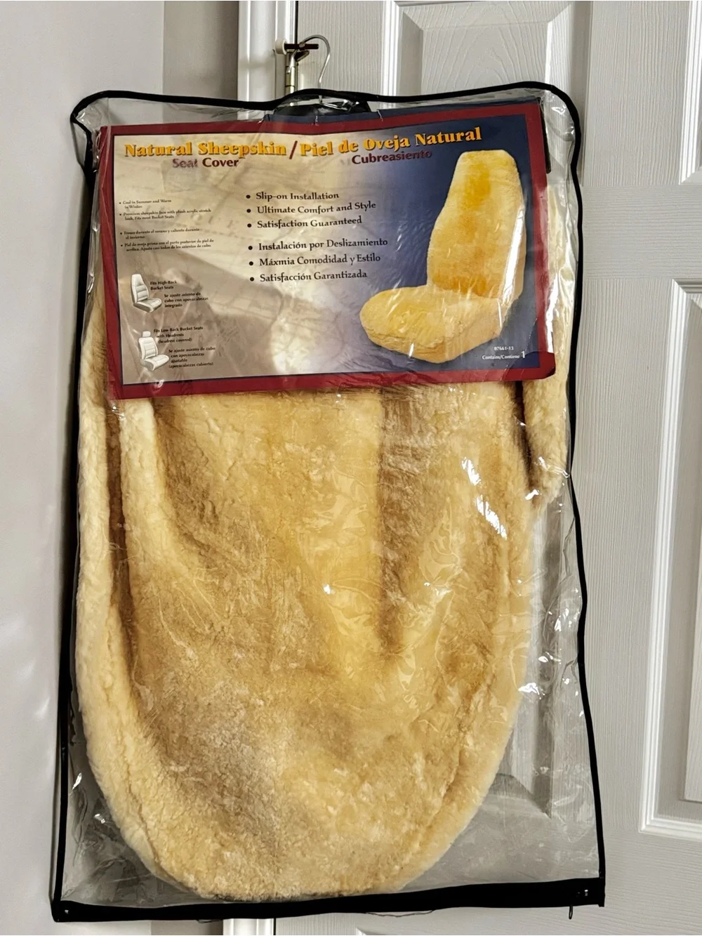 Natural Wool Sheepskin Seat Cover - Cream Sheepskin Car Seat Cover
